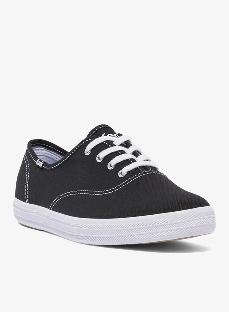 Keds black Keds Women's Champion Originals Lace Up Canvas Casual Sneaker Black for Women | Best Price UAE